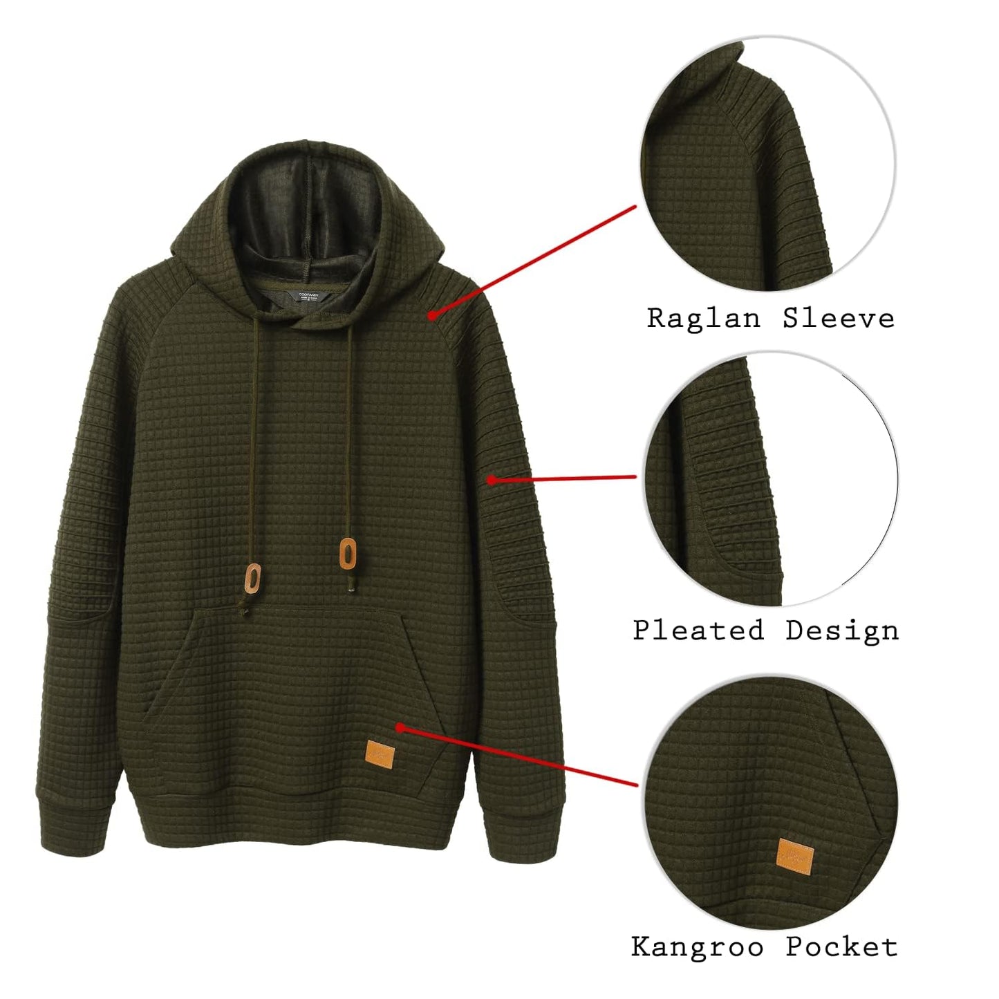 Hoodie -  Casual Waffel Design