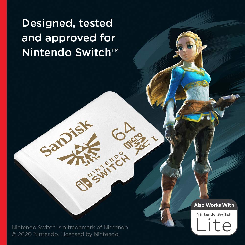 SanDisk microSDXC UHS-I Speicherkarte für Nintendo Switch - (U3, Class 10, 100 MB/s Übertragung, mehr Platz für Spiele)