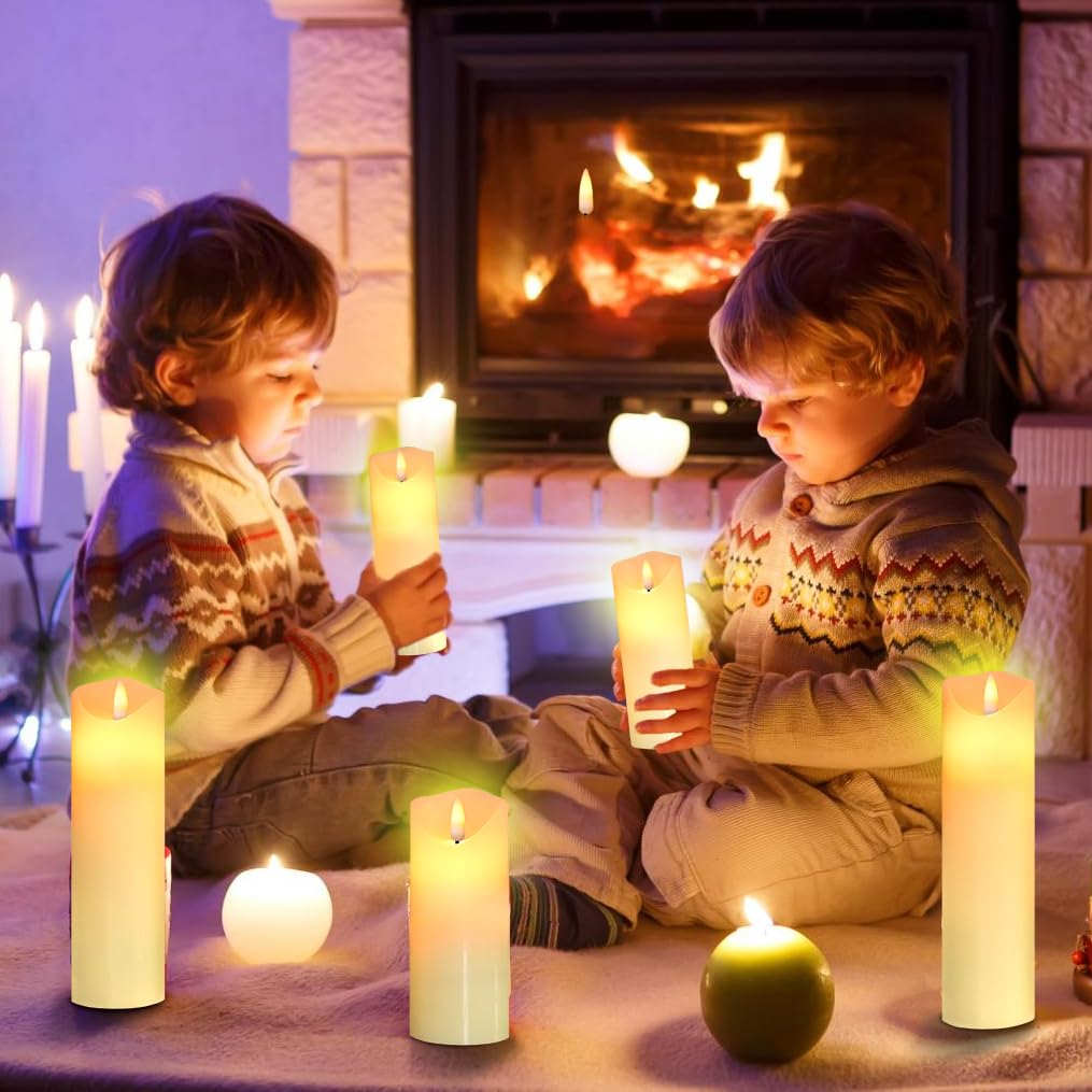 LED Kerzen, flammlose Echtwachs Kerzen mit Funk