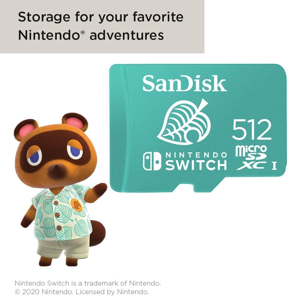 SanDisk microSDXC UHS-I Speicherkarte für Nintendo Switch - (U3, Class 10, 100 MB/s Übertragung, mehr Platz für Spiele)