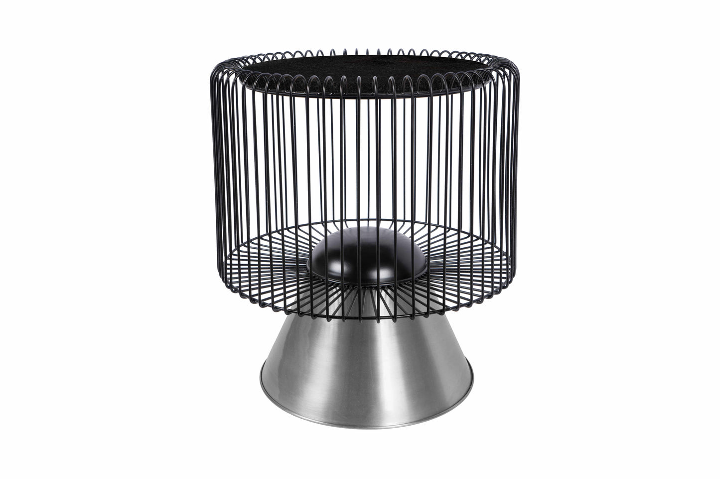 Beistelltisch Malibu 125 Weiß / Schwarz / Silber