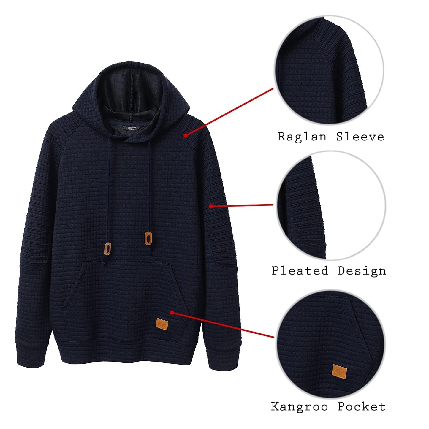 Hoodie -  Casual Waffel Design