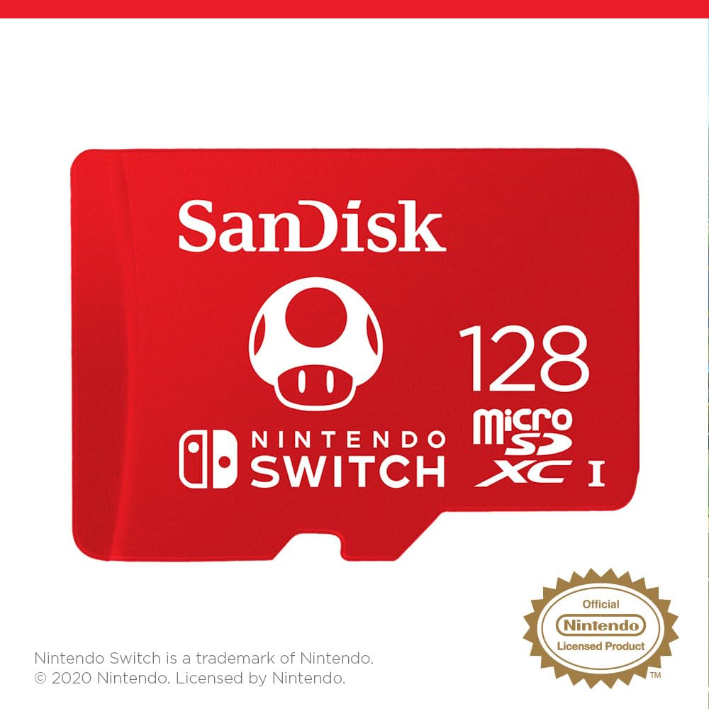 SanDisk microSDXC UHS-I Speicherkarte für Nintendo Switch - (U3, Class 10, 100 MB/s Übertragung, mehr Platz für Spiele)