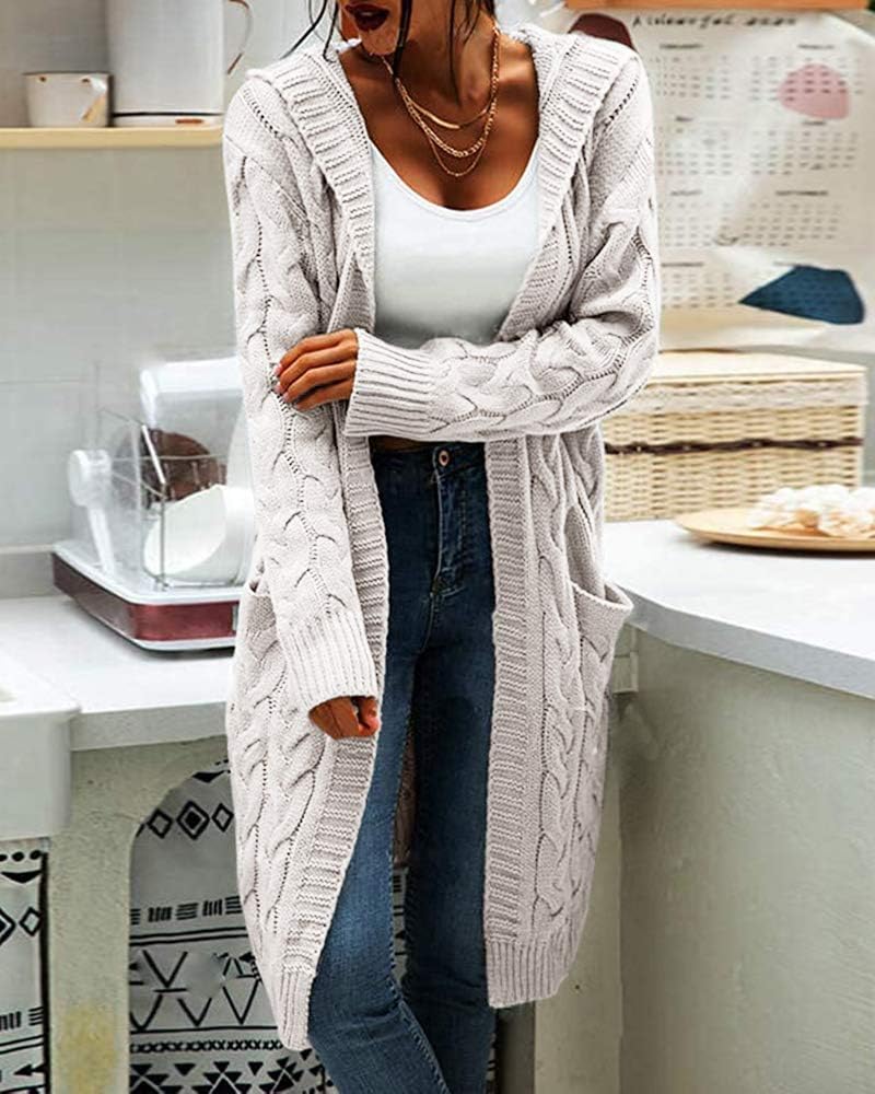 Strick Cardigan mit Kapuze