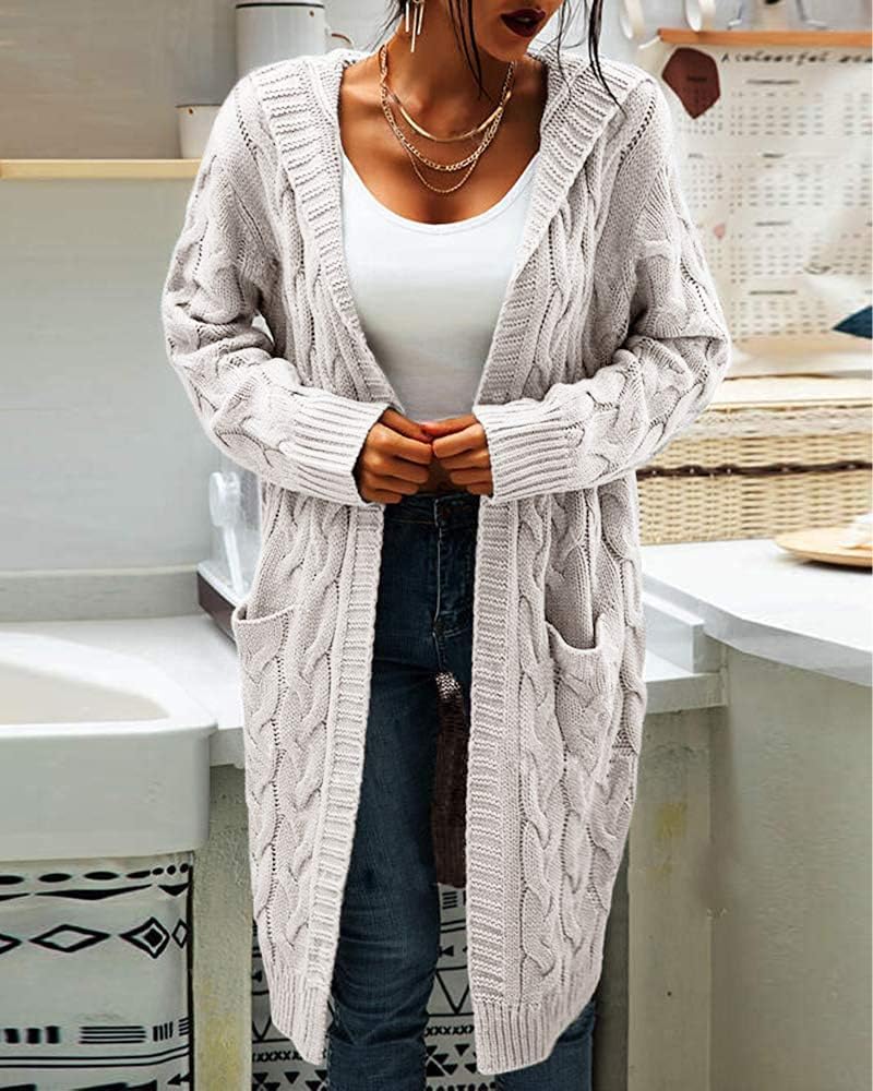 Strick Cardigan mit Kapuze