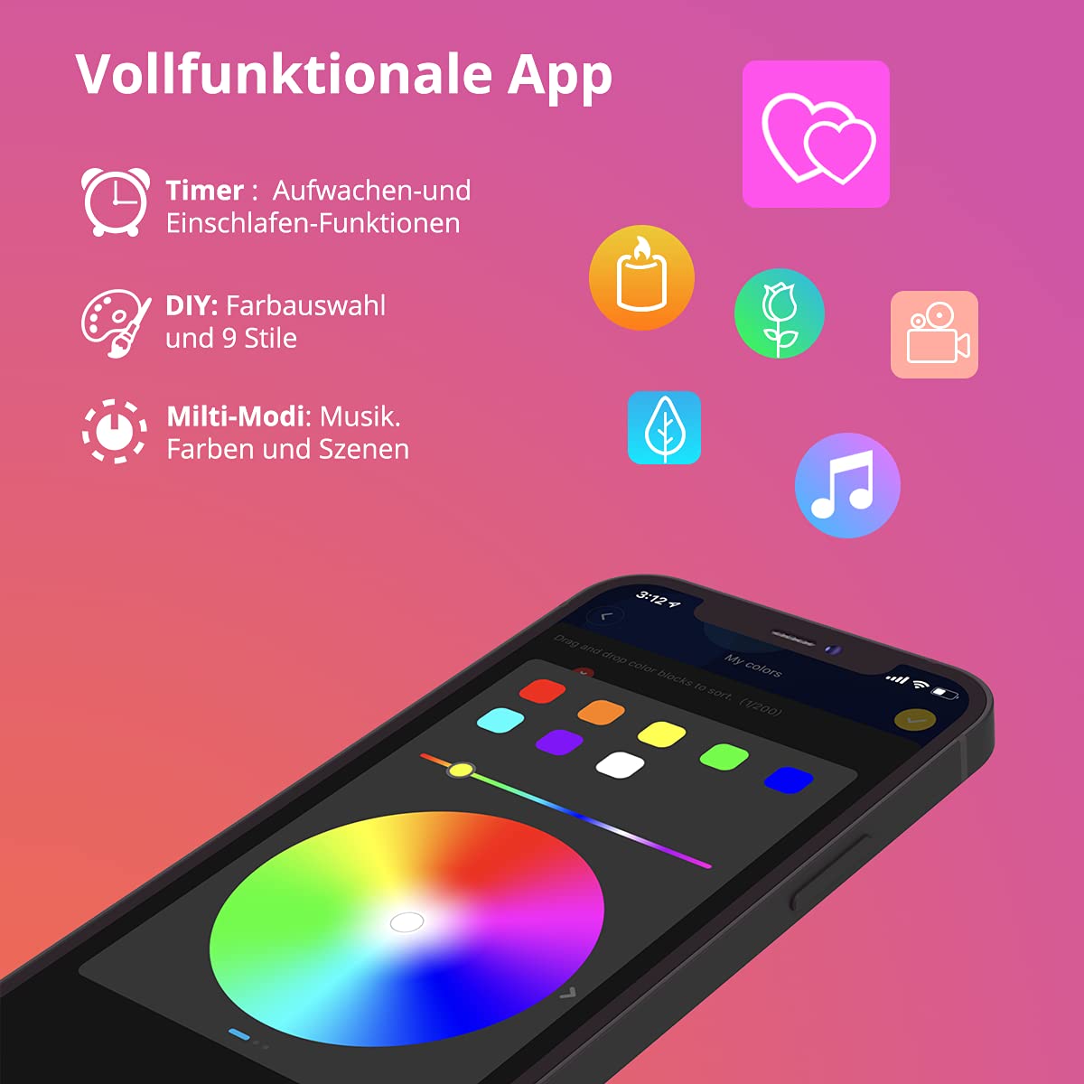 Govee LED Strip, RGBIC LED Streifen 5m, Musik Sync, Steuerbar via App