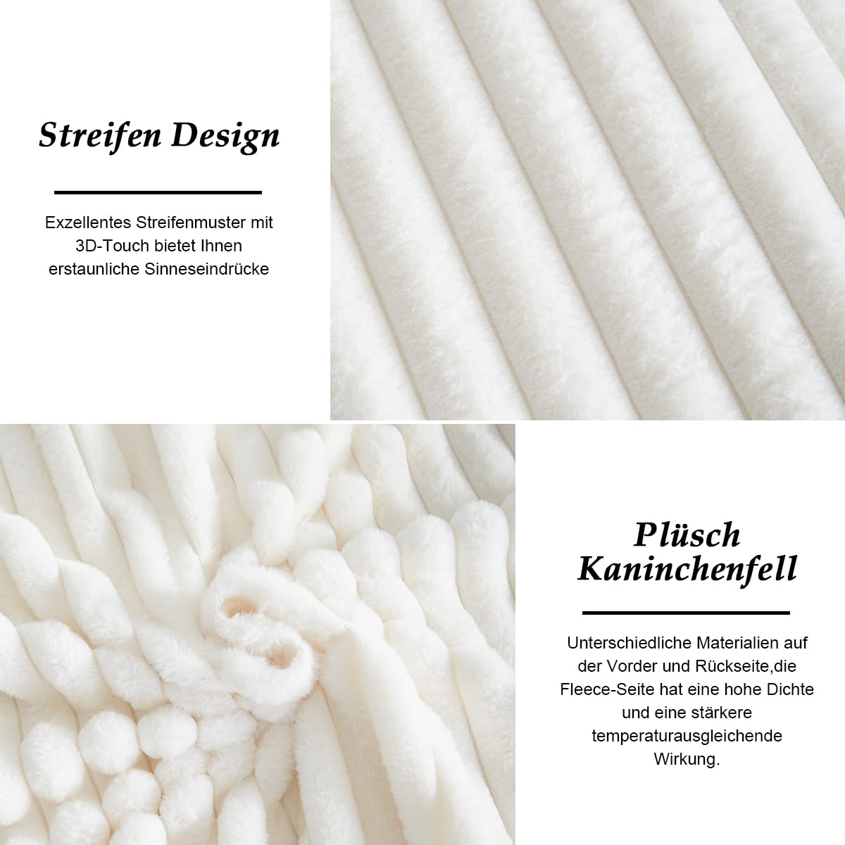 Plüsch Bettwäsche mit flauschigem Kunstfell - Warme Winterbettwäsche