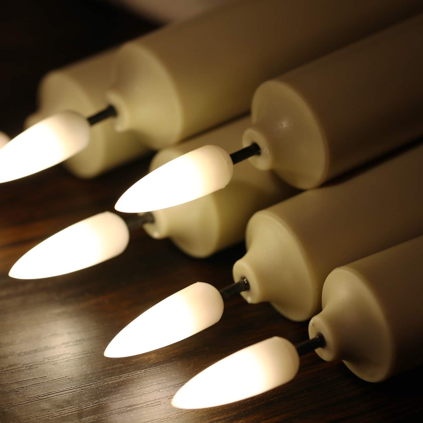 LED Kerzen, flammlose Echtwachs Kerzen mit Funk