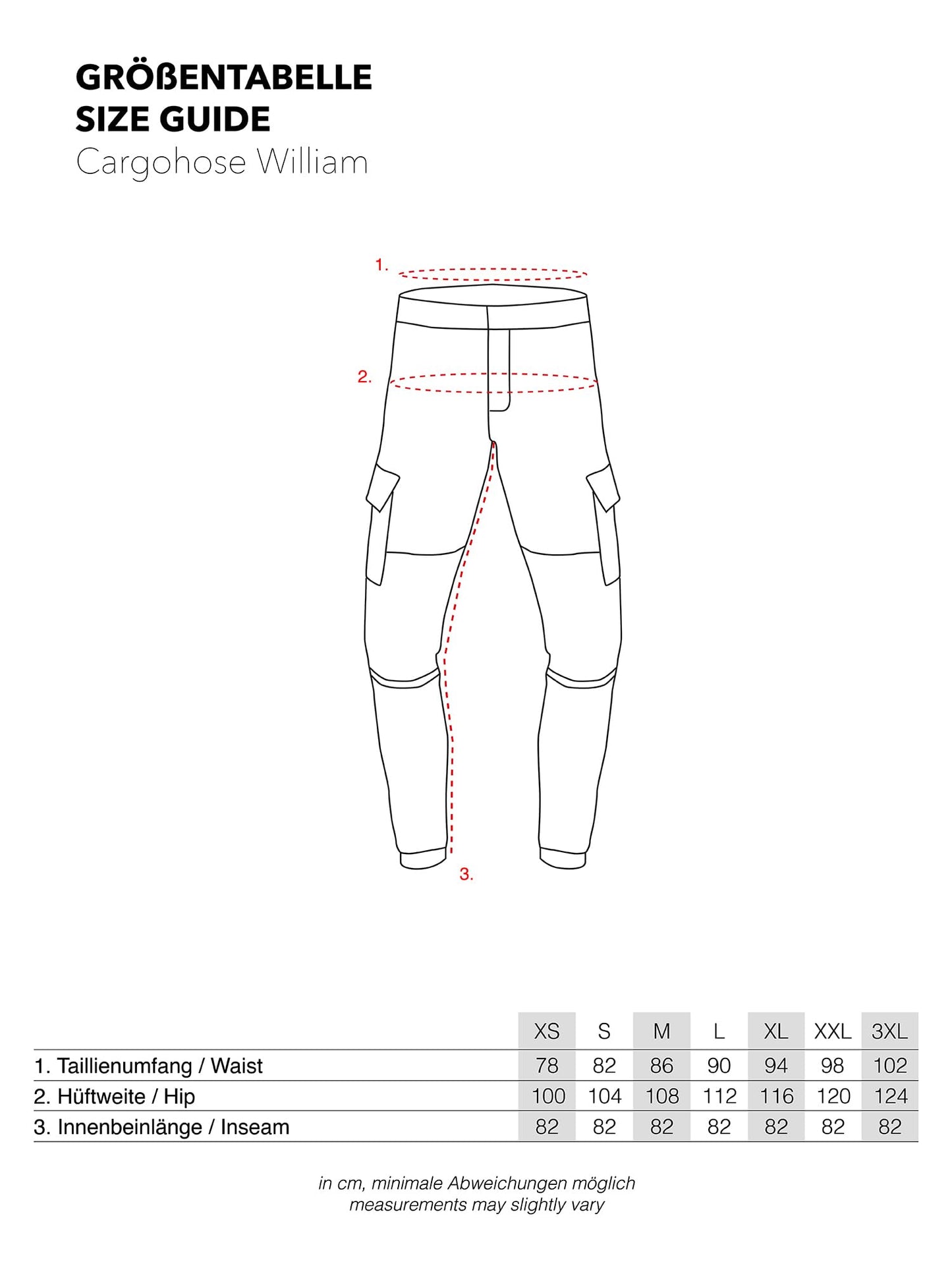 Cargohose William inkl. Gürtel