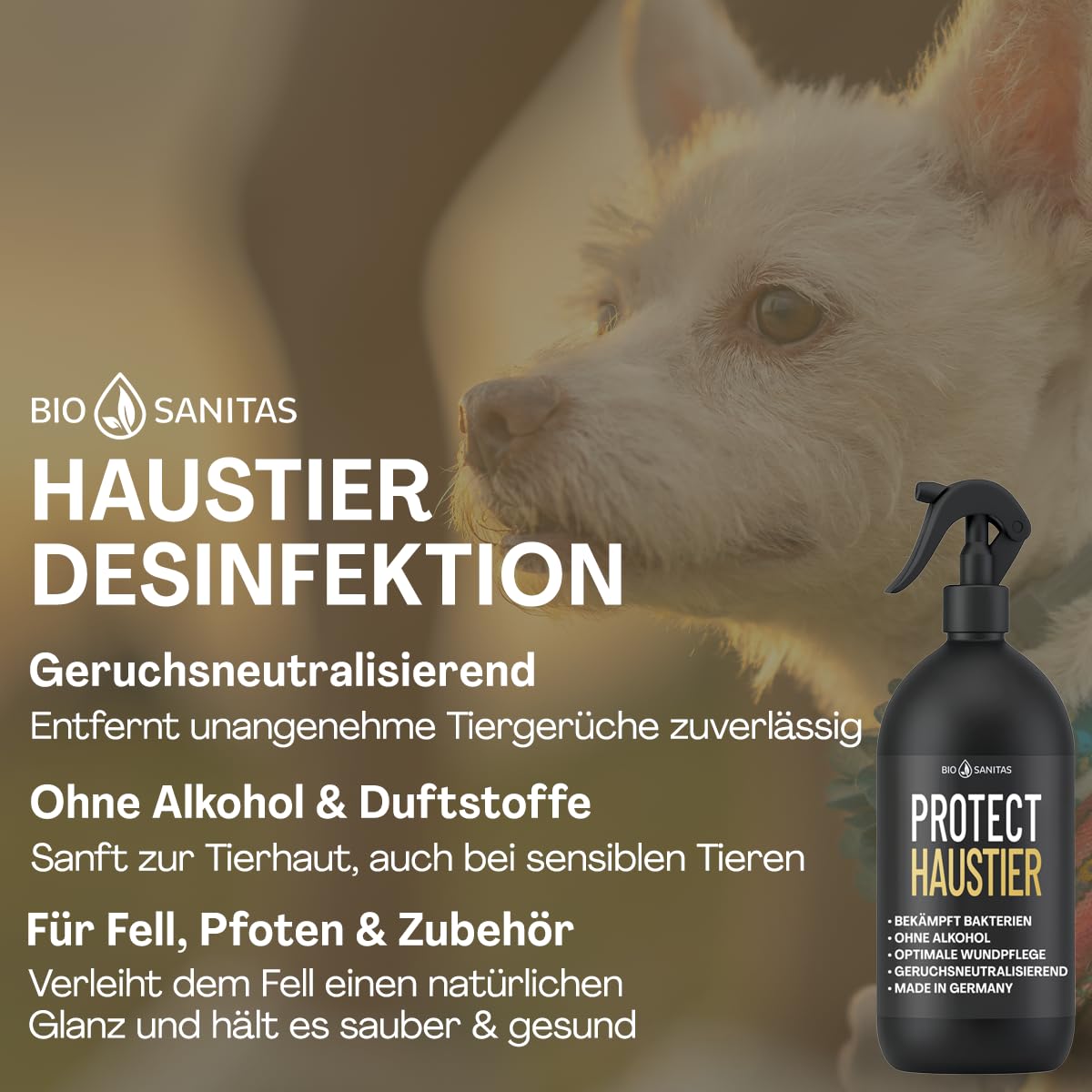 BIO SANITAS PROTECT Haustier – Desinfektionsspray (Halal)