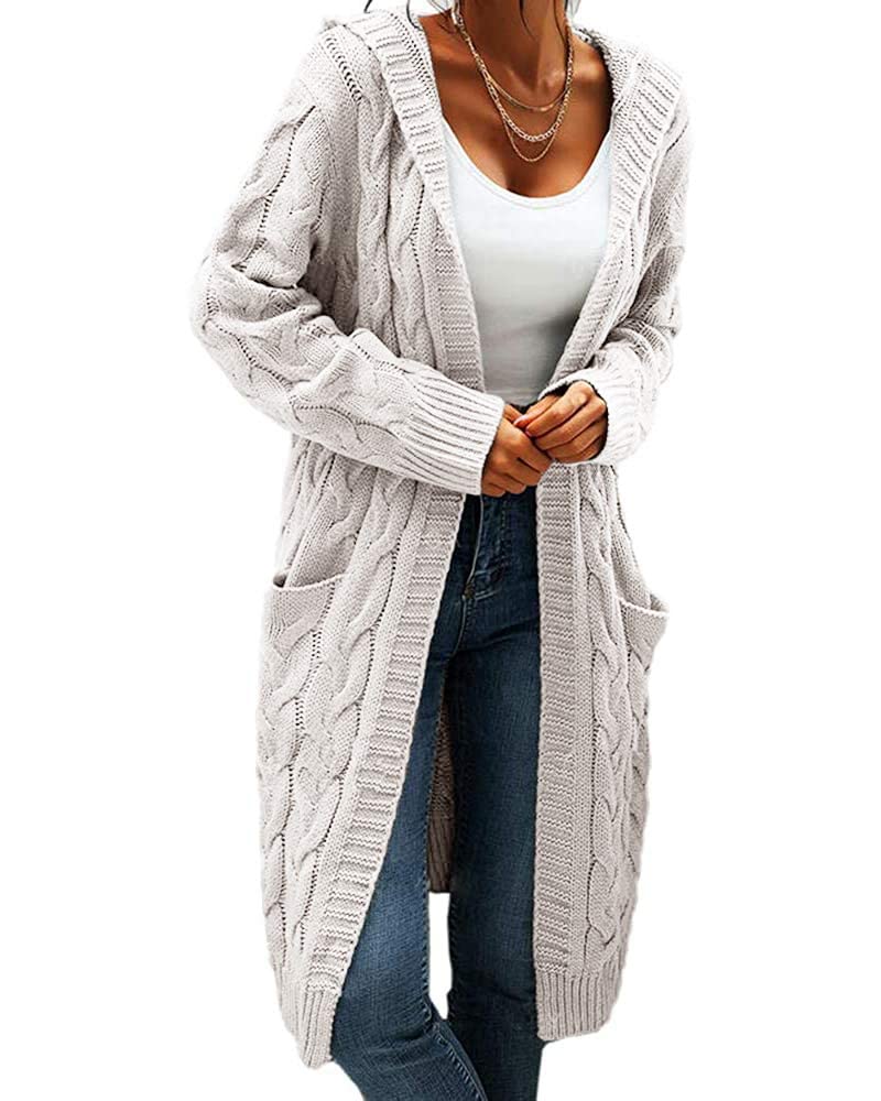Strick Cardigan mit Kapuze