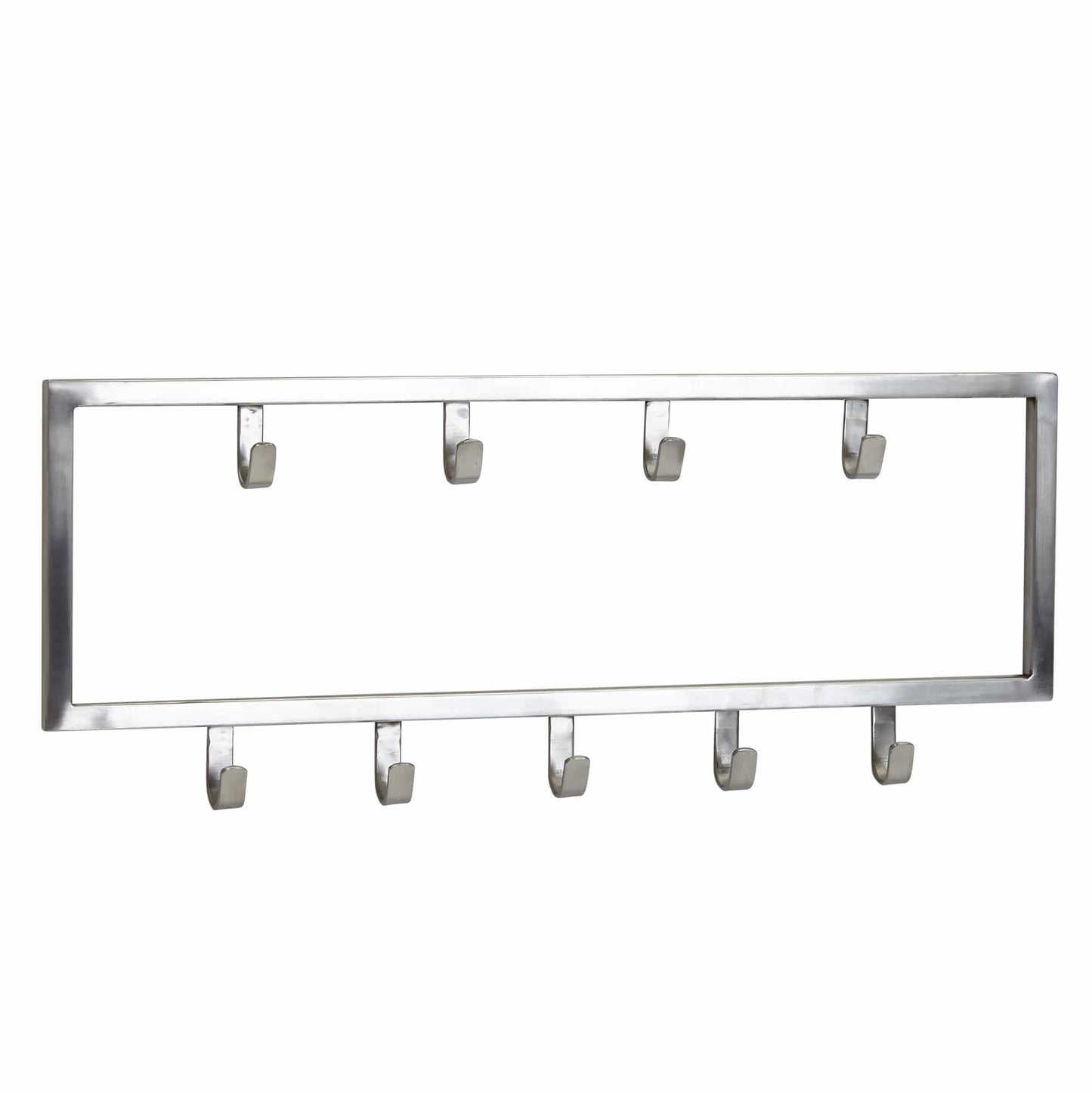 Wandgarderobe Metall Silber 50x20x4 cm Design Flurgarderobe Stahl