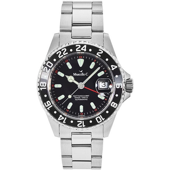 Marcello C. Nettuno III Keramik Modell 2028.4 GMT schwarz