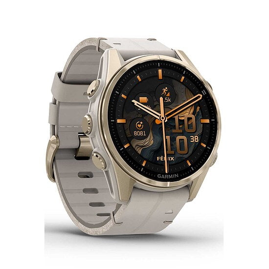 Garmin fenix® 8 AMOLED Saphir mit Lederarmband Ref. 010-02903-40 - Multisport GPS Smartwatch