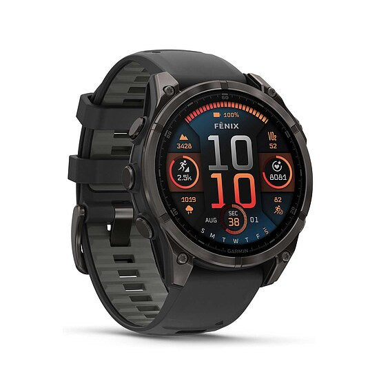 Garmin fenix® 8 AMOLED Saphir mit Silikonarmband Ref. 010-02904-21 - Multisport GPS Smartwatch