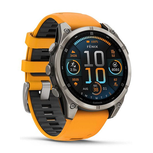 Garmin fenix® 8 Solar Saphir mit Silikonarmband Ref. 010-02904-11 - Multisport GPS Smartwatch
