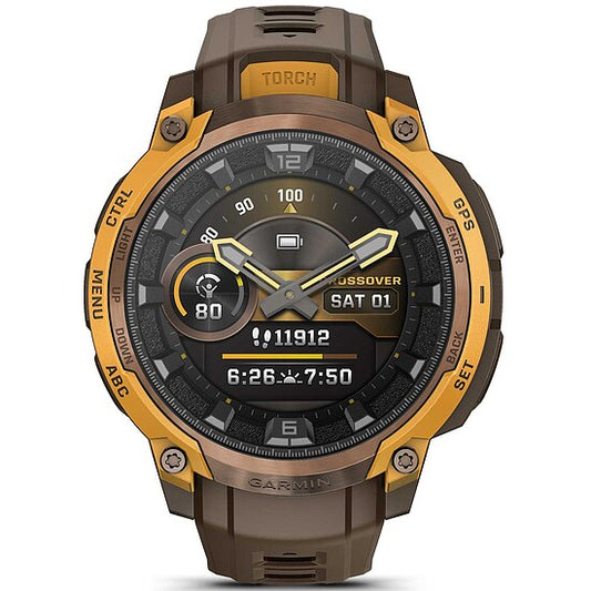 Garmin Instinct Crossover Amoled mit Silikonarmband Ref. 010-03398-01 - Outdoor GPS Smartwatch