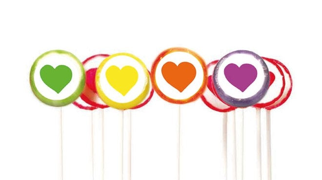 Herz bunt - Lolly - 10g