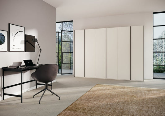 6-türiger Kleiderschrank SKAT Meridian von Rauch - Alpinweiß, Seidengrau, Graphit, Soft-Close, Made in Germany