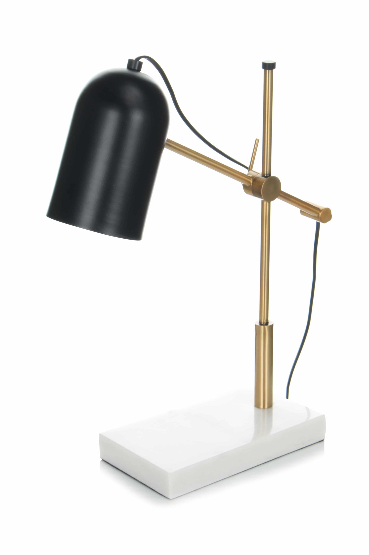 Tischlampe Spiro 110 Schwarz / Gold / Weiß