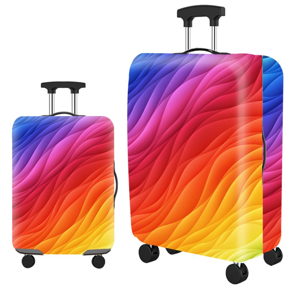 Reisegepäckhüllen für Koffer, Kofferhülle Gepäckschutz, Staubdicht, Langlebig, Elastisch, Passend für 18-32 Zoll Gepäck M(22-25inch suitcase) bunt