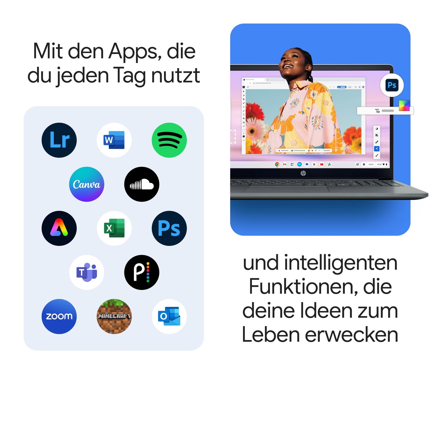 HP Chromebook x360, 14" mit Touchscreen