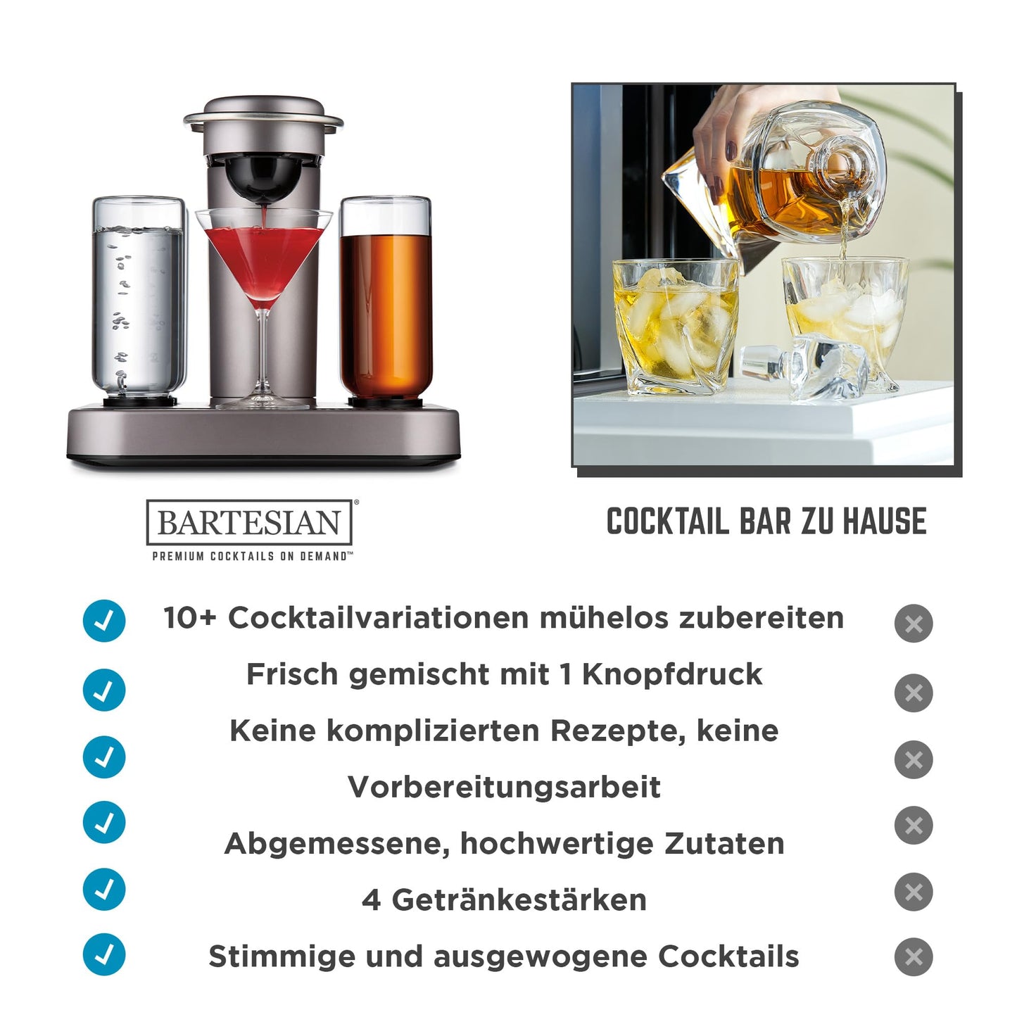 Bartesian Cocktail Maschine - Automatische Rezepte