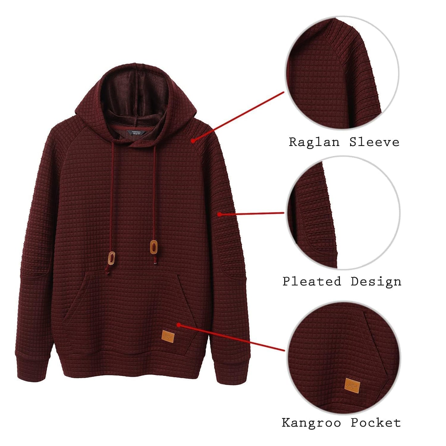 Hoodie -  Casual Waffel Design