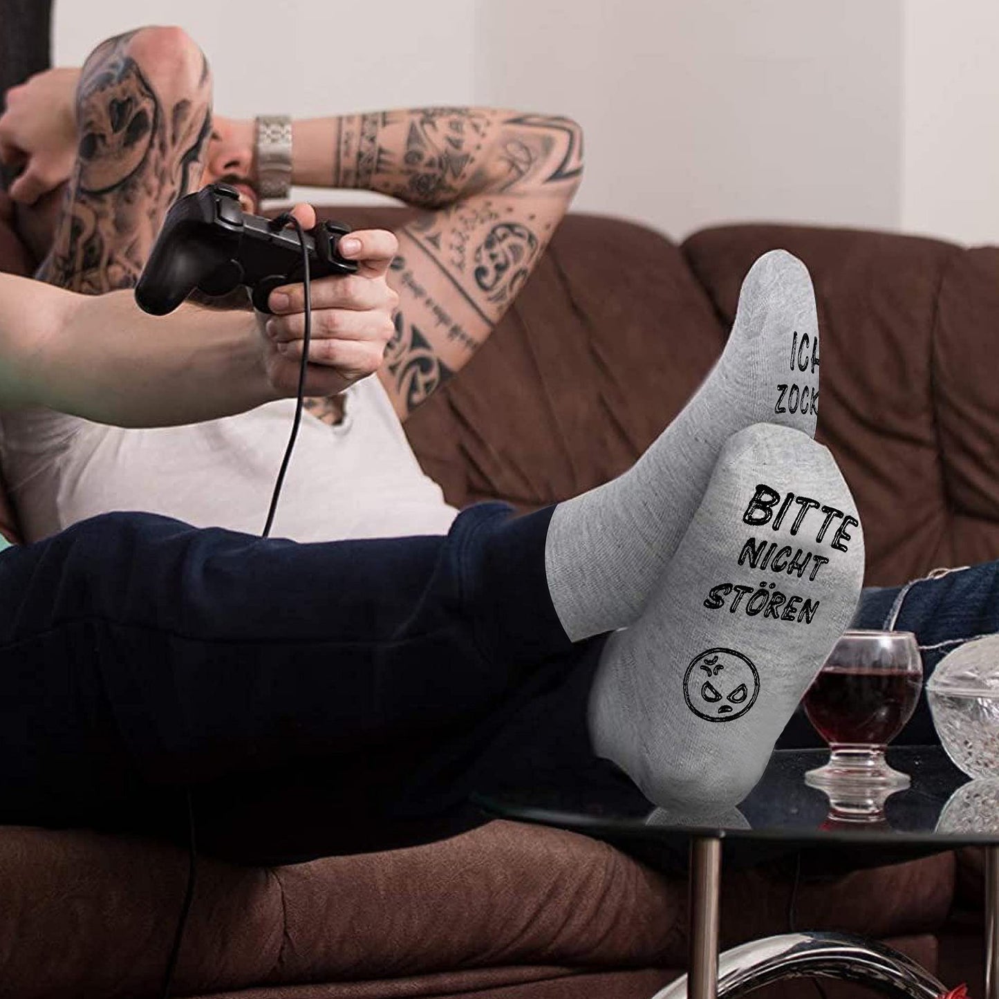 Gaming Socken - Rutschfest - Baumwolle
