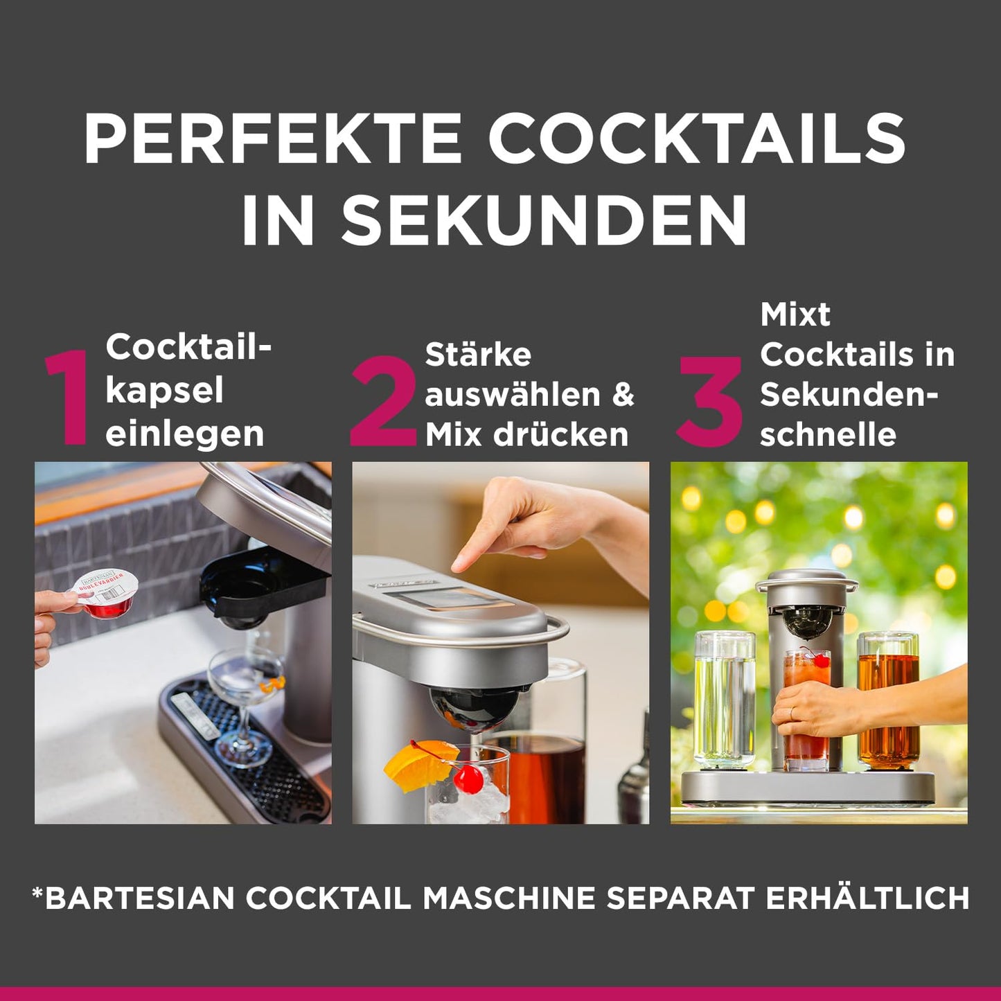 Bartesian Cocktail Maschine - Automatische Rezepte