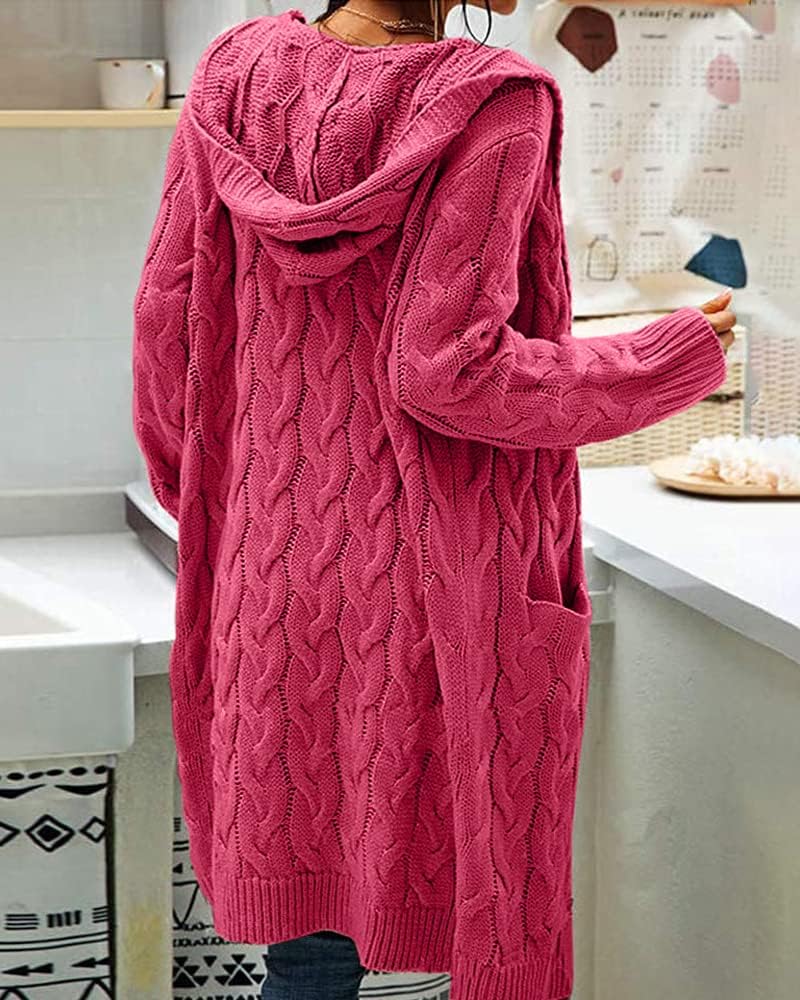 Strick Cardigan mit Kapuze