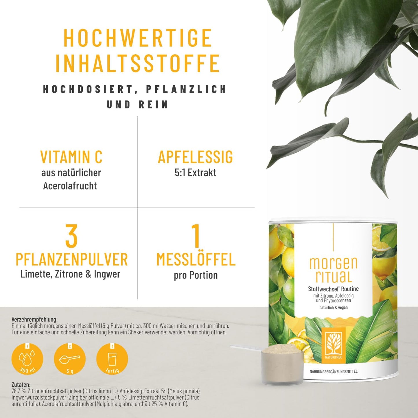 NATURTREU® Morgenritual - Wakeup Shake - 150g Dose
