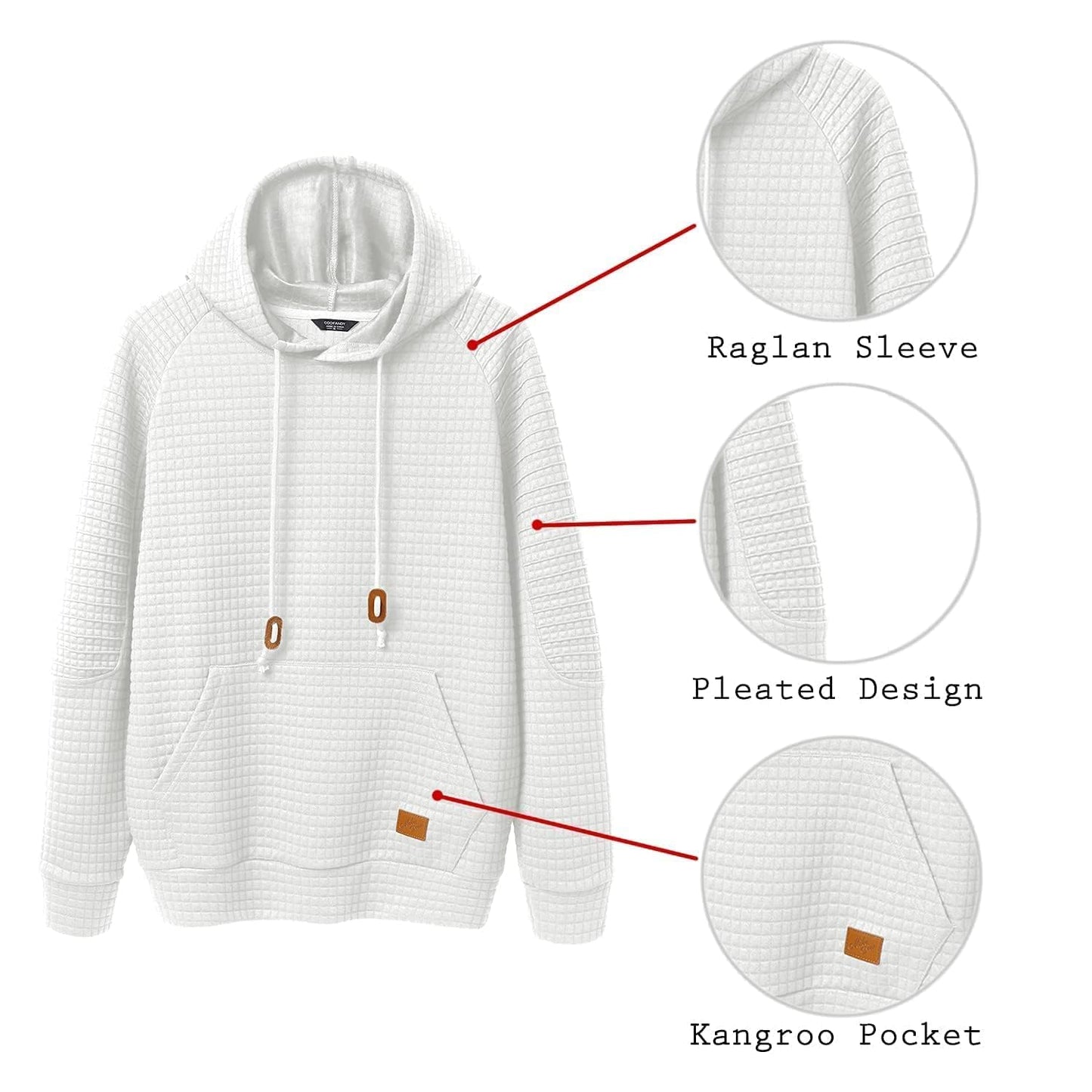 Hoodie -  Casual Waffel Design