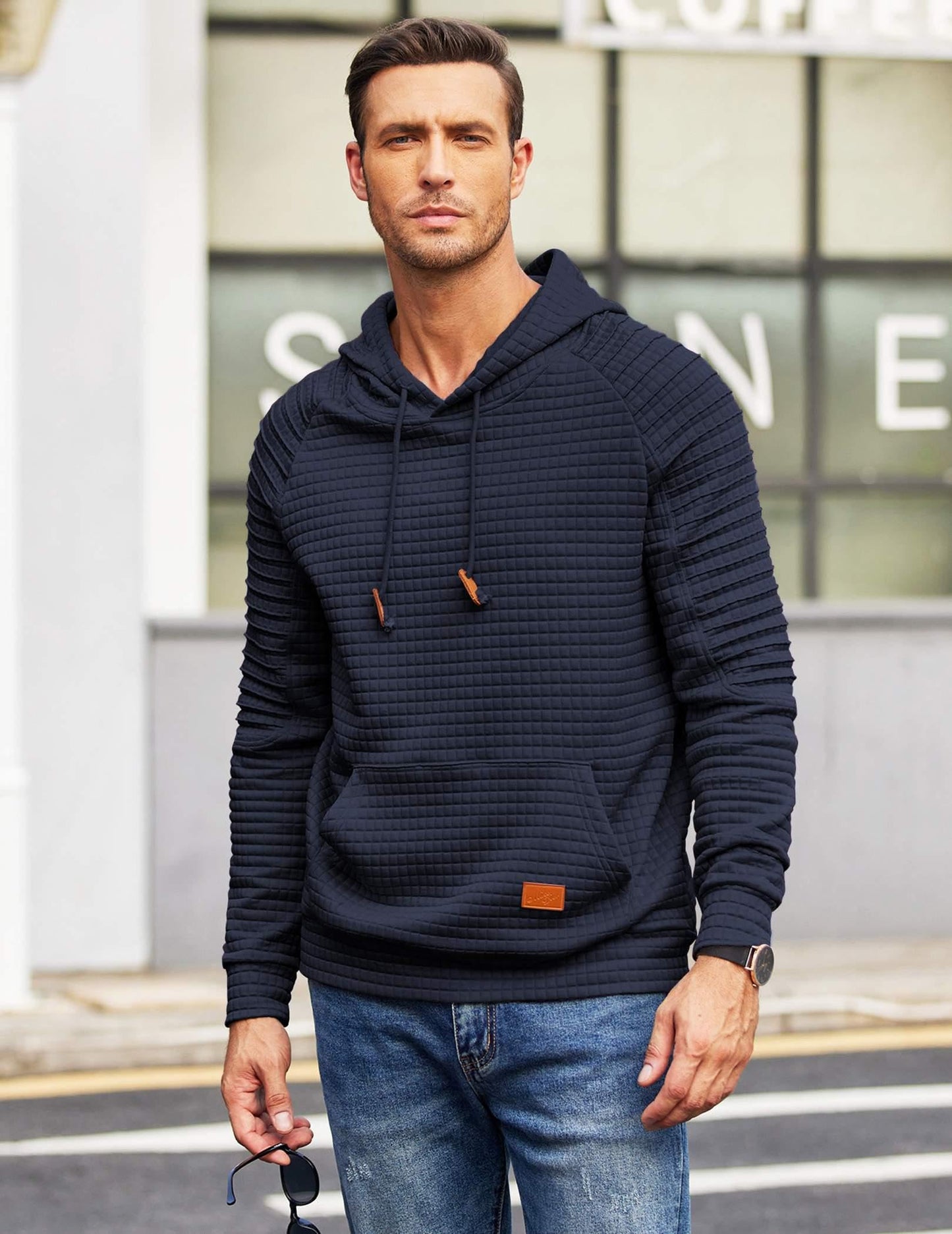 Hoodie -  Casual Waffel Design