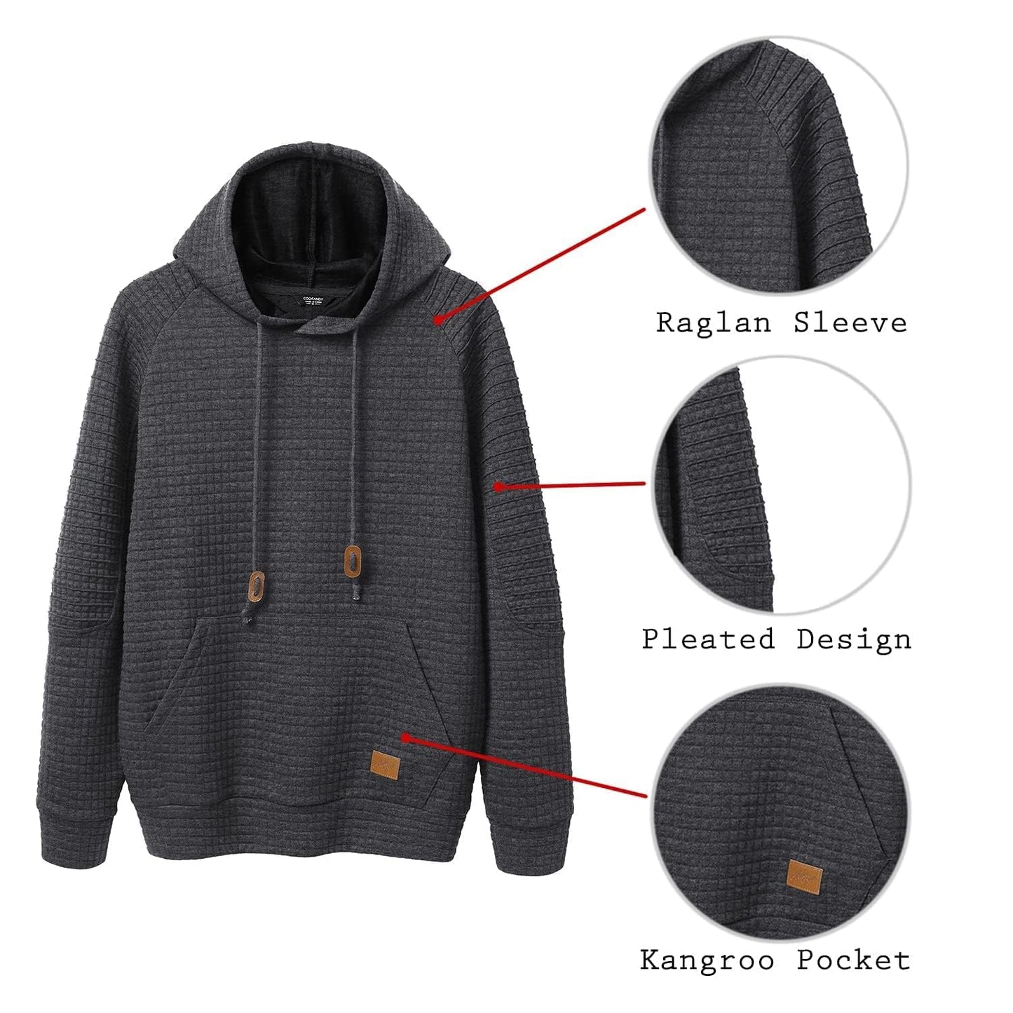 Hoodie -  Casual Waffel Design