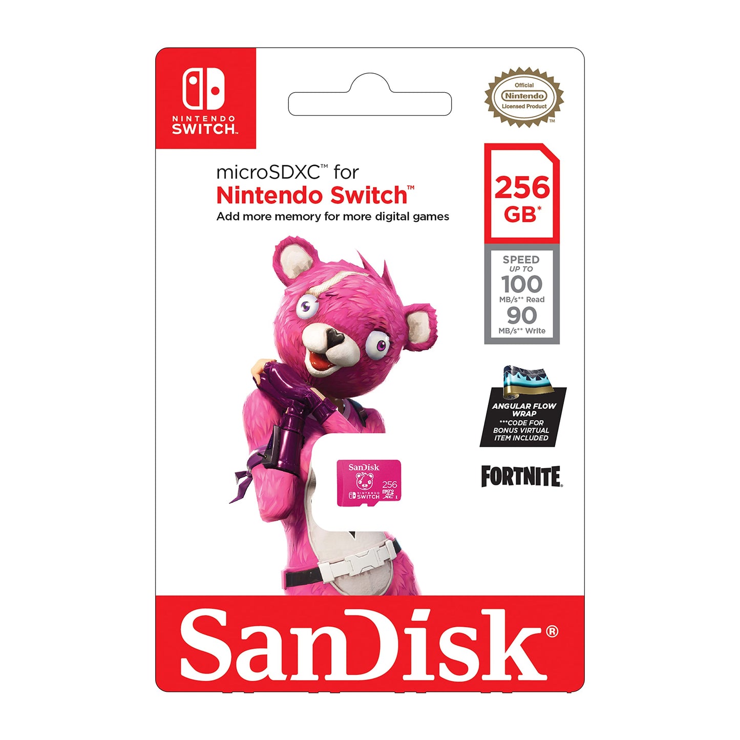 SanDisk microSDXC UHS-I Speicherkarte für Nintendo Switch - (U3, Class 10, 100 MB/s Übertragung, mehr Platz für Spiele)