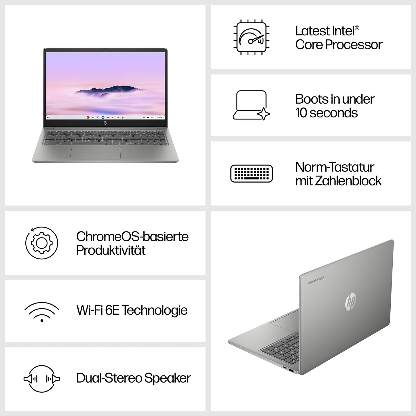 HP Chromebook x360, 14" mit Touchscreen