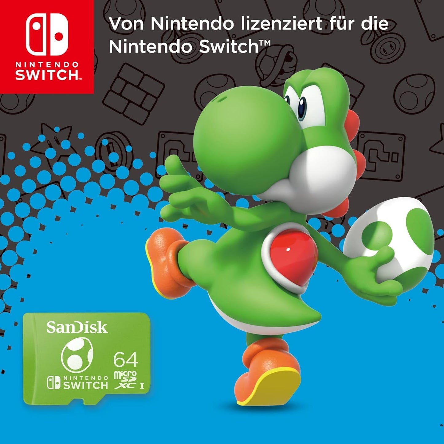SanDisk microSDXC UHS-I Speicherkarte für Nintendo Switch - (U3, Class 10, 100 MB/s Übertragung, mehr Platz für Spiele)