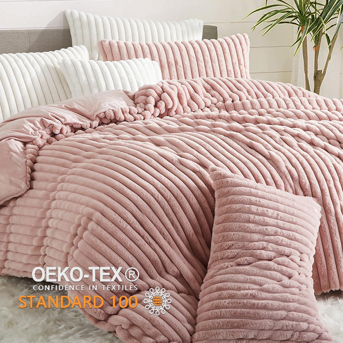 Plüsch Bettwäsche mit flauschigem Kunstfell - Warme Winterbettwäsche