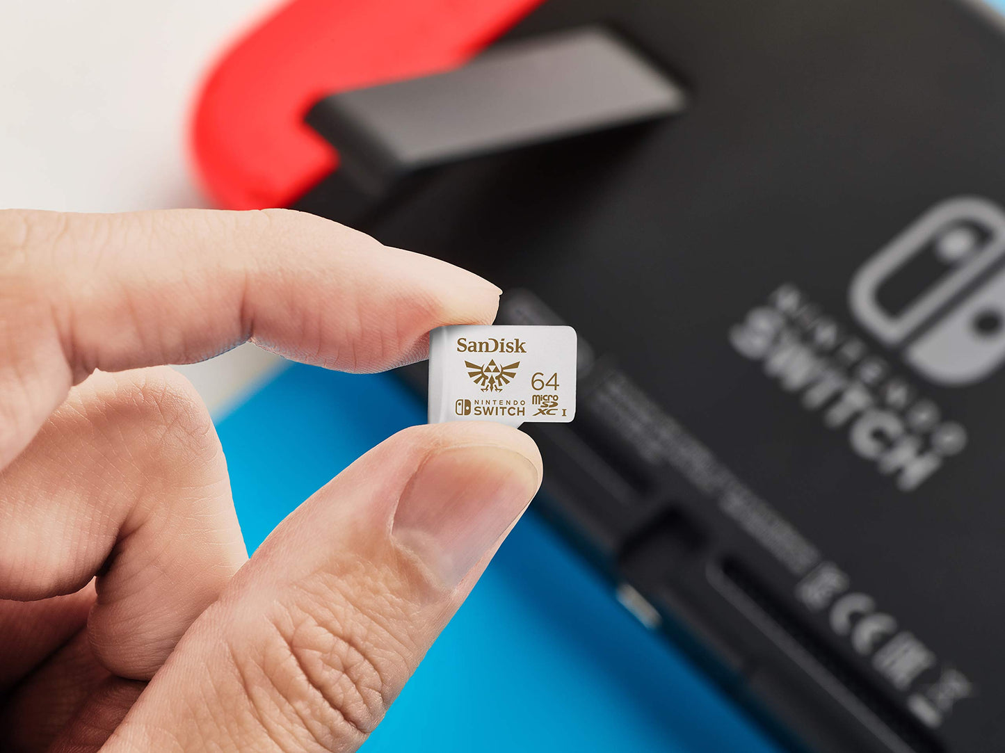 SanDisk microSDXC UHS-I Speicherkarte für Nintendo Switch - (U3, Class 10, 100 MB/s Übertragung, mehr Platz für Spiele)
