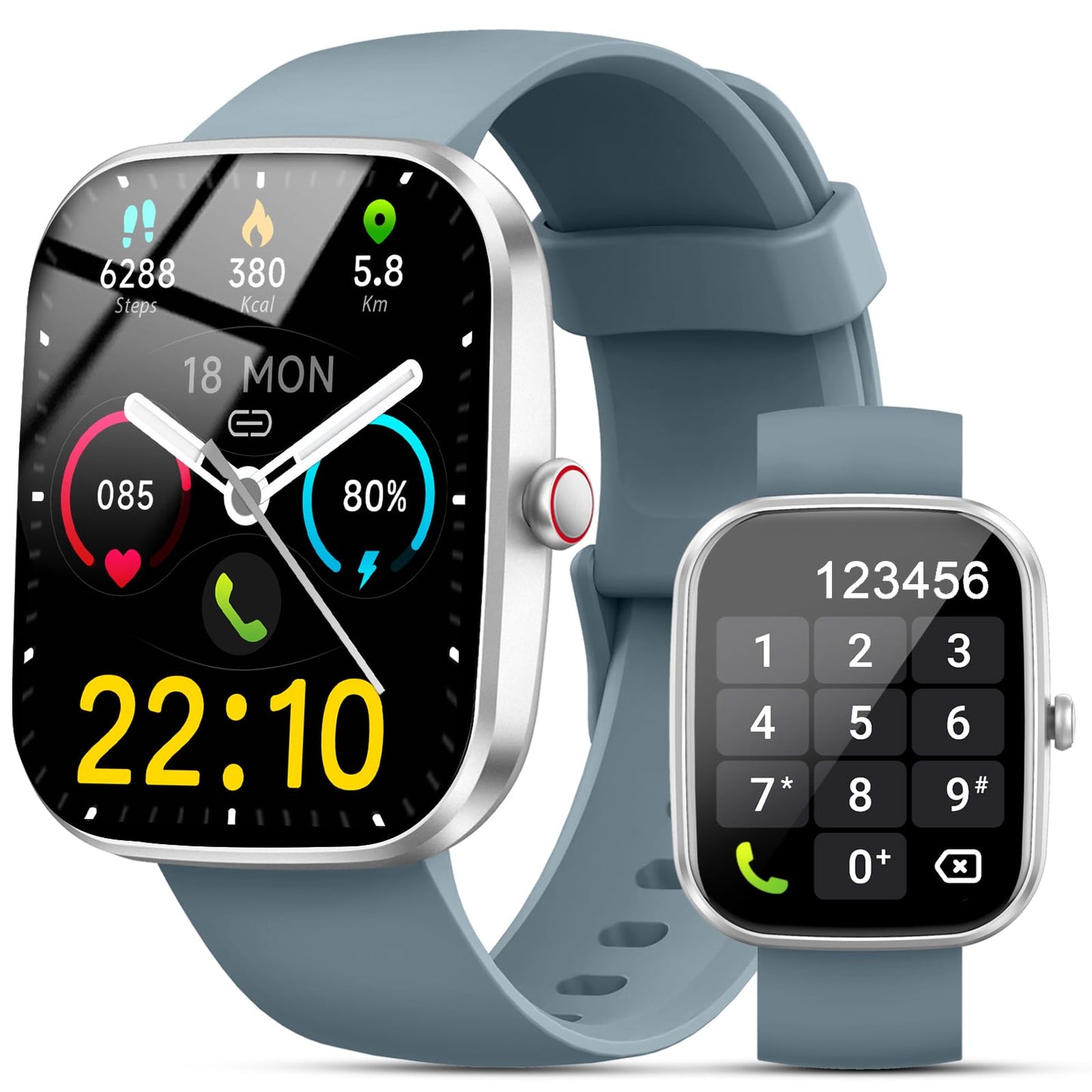 Smartwatch mit Telefonfunktion, 1.91" für iOS & Android
