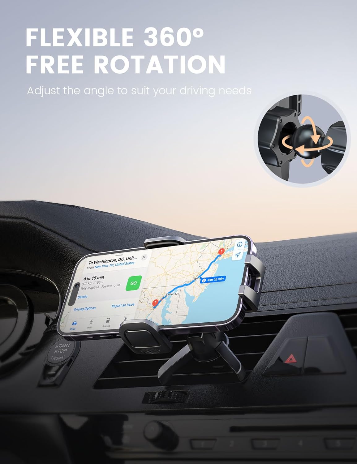 Pnitri Handyhalterung für Auto Lüftungsschlitz (4-7 Zoll)