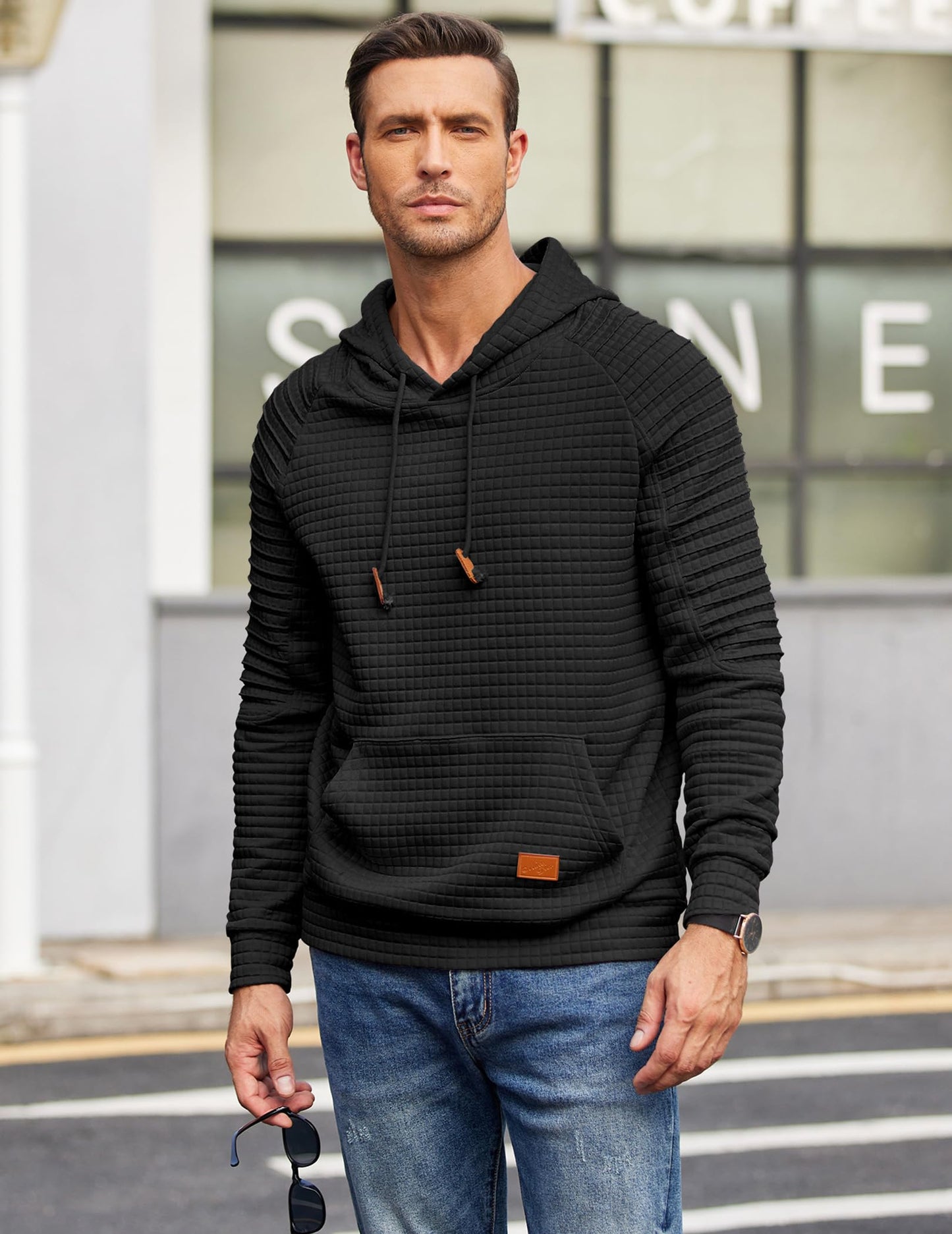 Hoodie -  Casual Waffel Design