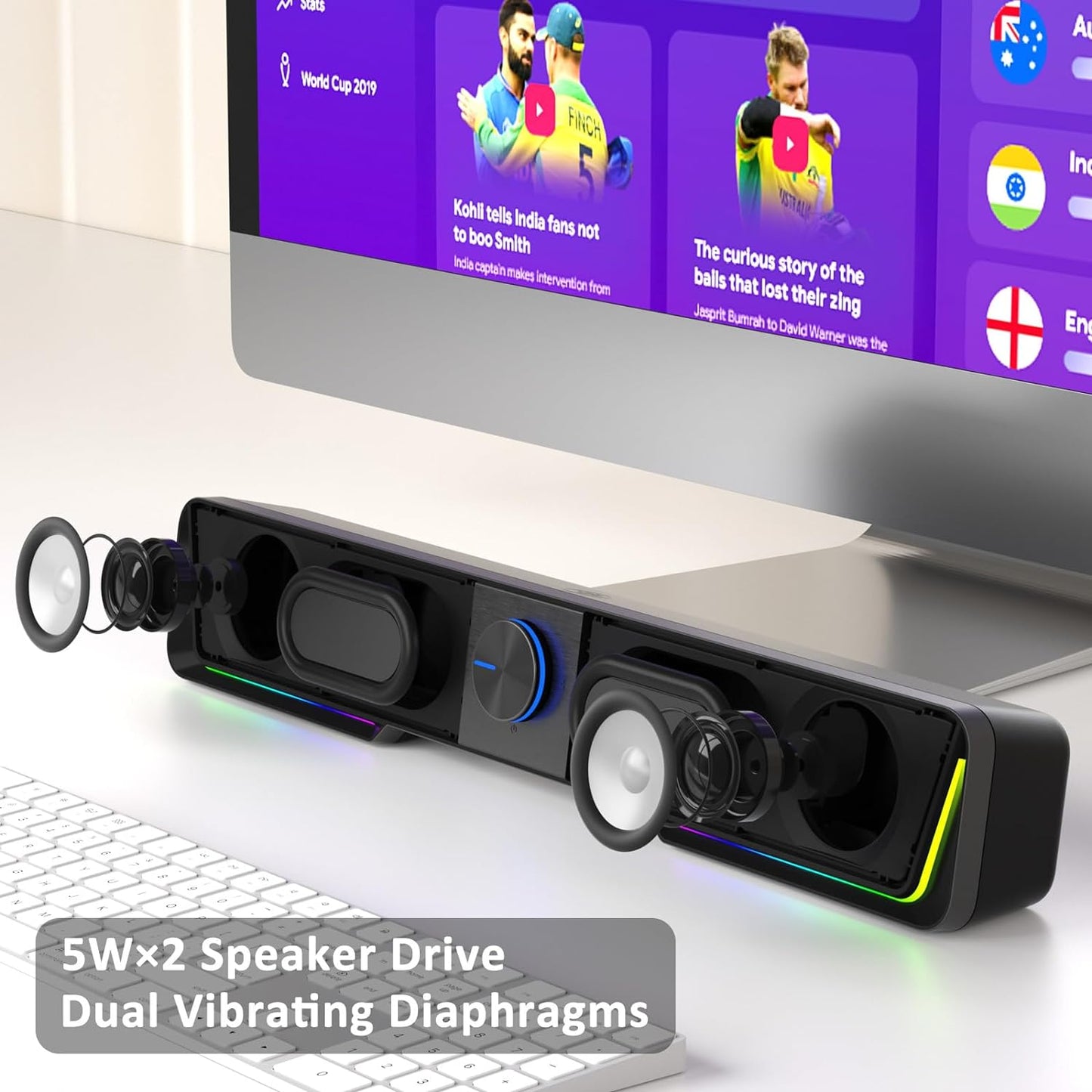 Jeecoo A40 Lautsprecher für Pc & Laptop - USB & Bluetooth