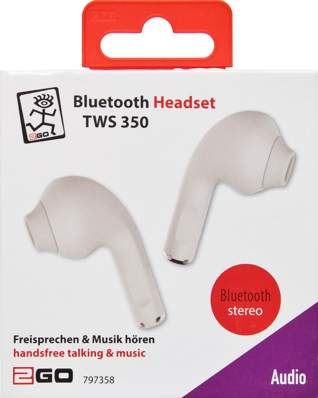 2GO Bluetooth Headset TWS 350 weiss