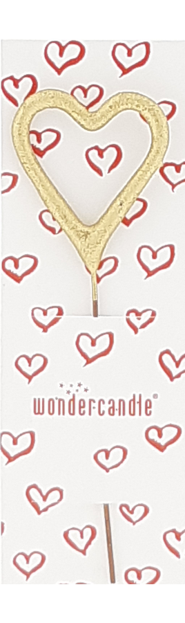 Mini Wunderkerze Herz gold