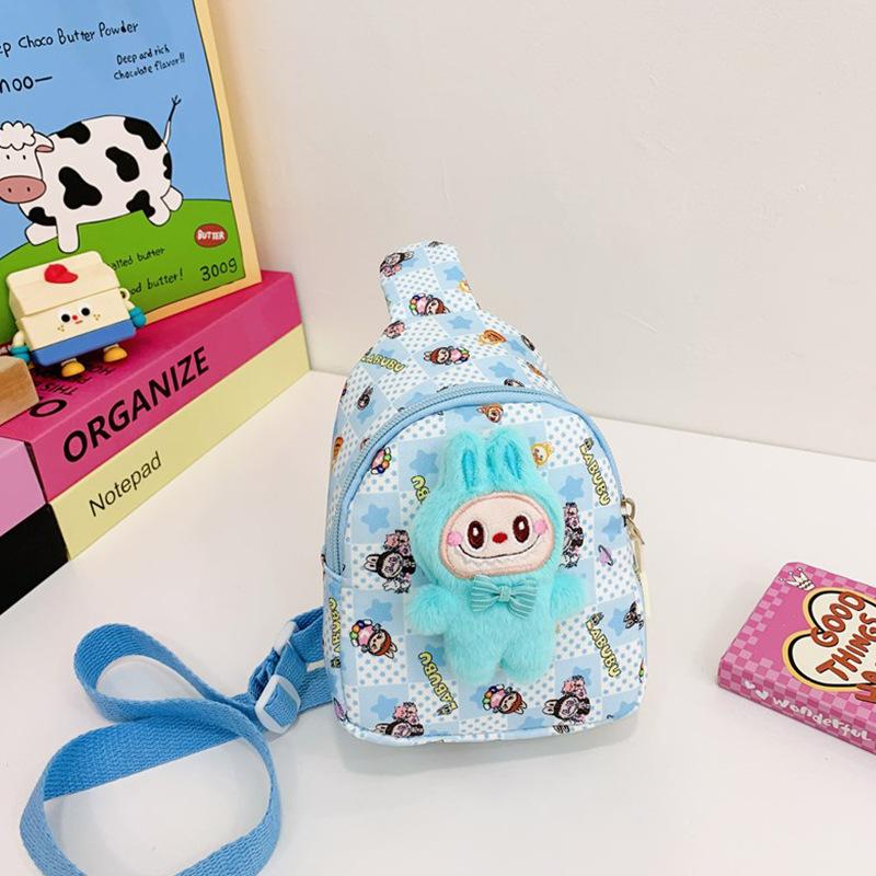 Niedliche Cartoon Kleine Mädchen Brusttasche Beliebte Bubble Martte Kinder Umhängetaschen Kindergarten Junge Mädchen Unisex Wechselgeldbeutel Kinder Feiertagsüberraschungsgeschenk blau