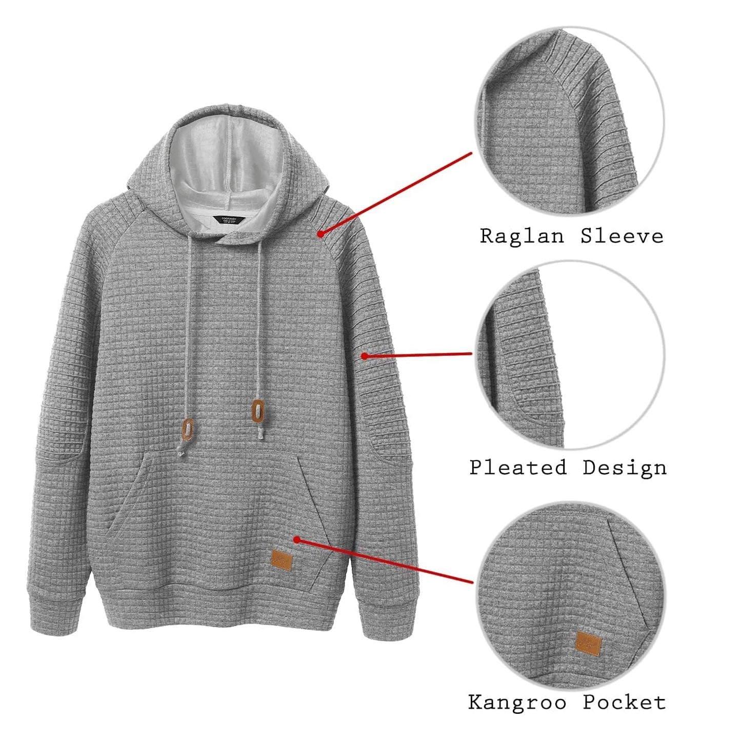Hoodie -  Casual Waffel Design