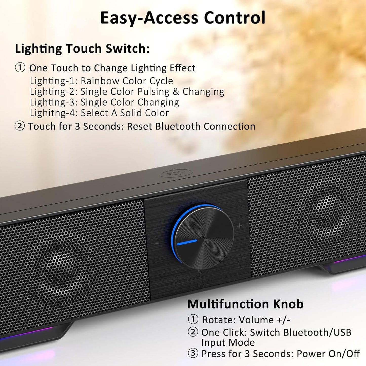 Jeecoo A40 Lautsprecher für Pc & Laptop - USB & Bluetooth
