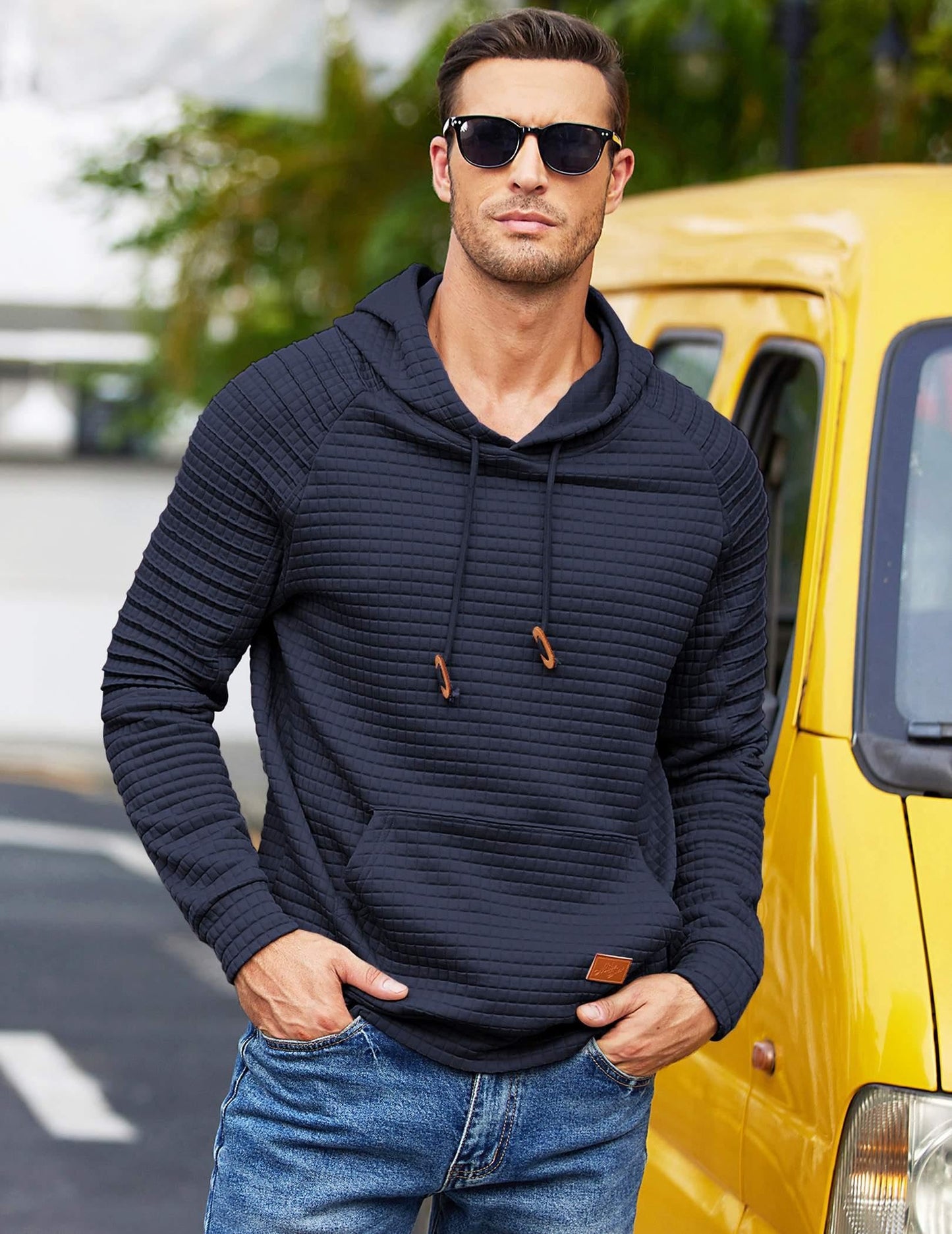 Hoodie -  Casual Waffel Design